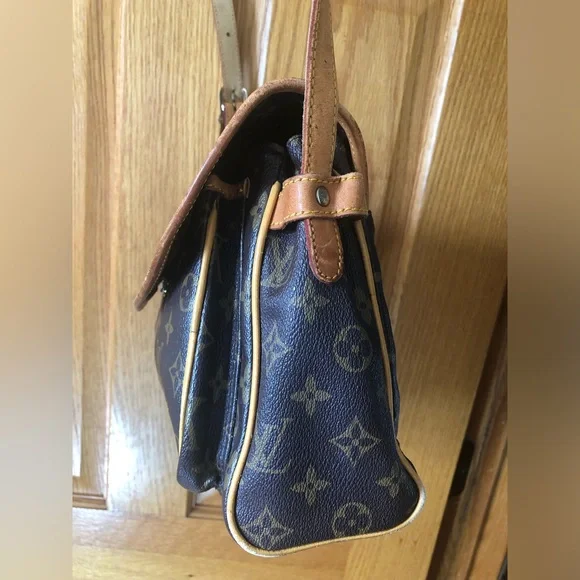 Monogram Crossbody Bag in Brown and Tan - Picture 2 of 6